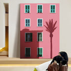Sunlit Palm in Pink Riviera