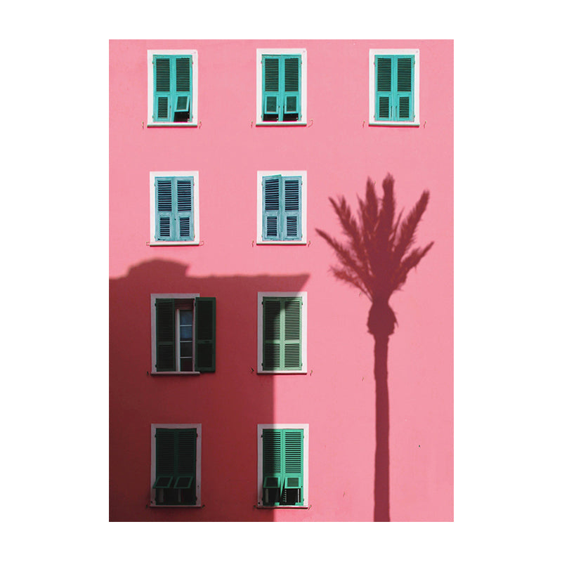 Sunlit Palm in Pink Riviera