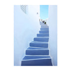 Santorini Blue Steps and Whitewashed Wall
