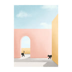 Shadows Along the Pink Wall