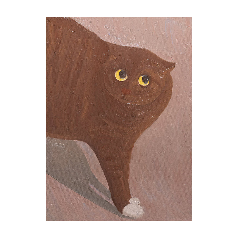 Curious Brown Sock Cat