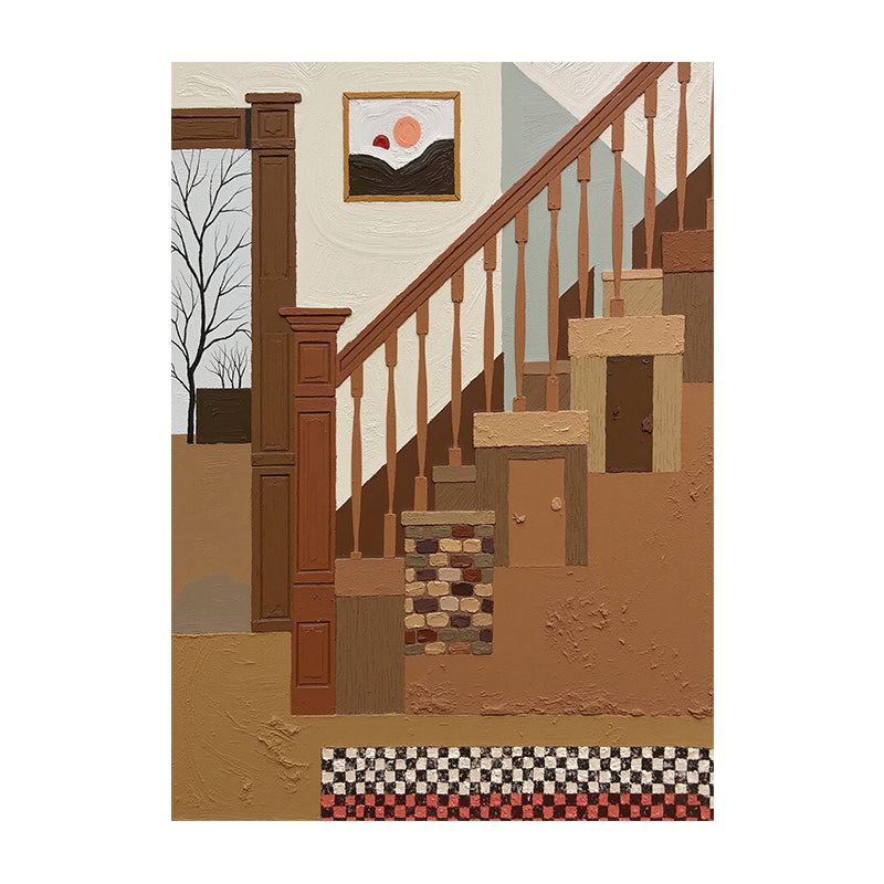 Architectural Staircase in Warm Earth