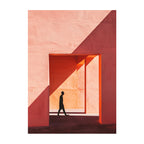 Solitary Stroll in Terracotta